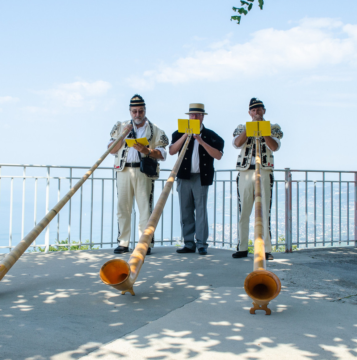 Swiss National Day in the gardens of the Caux Palace